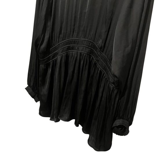 Torrid Peplum Satin Smocked waist Black top Size 5 5x plus size plus size holida - Picture 10 of 11